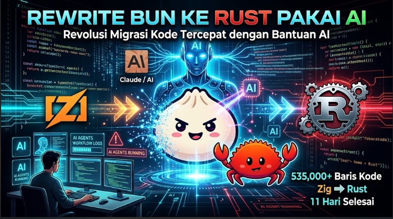 Migrasi Total Bun dari Zig ke Rust: Revolusi Infrastruktur JavaScript dengan Bantuan AI