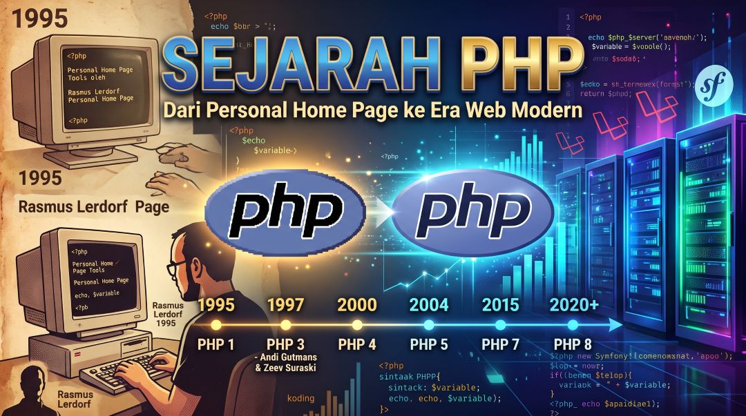 Sejarah Bahasa Pemrograman PHP: Dari Alat Sederhana hingga Kuasai Web